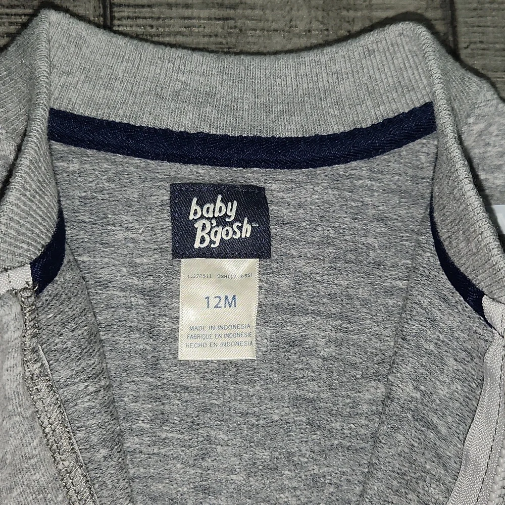 NWT OSHKOSH BGOSH Gray Kids' Zip-Up Jacket